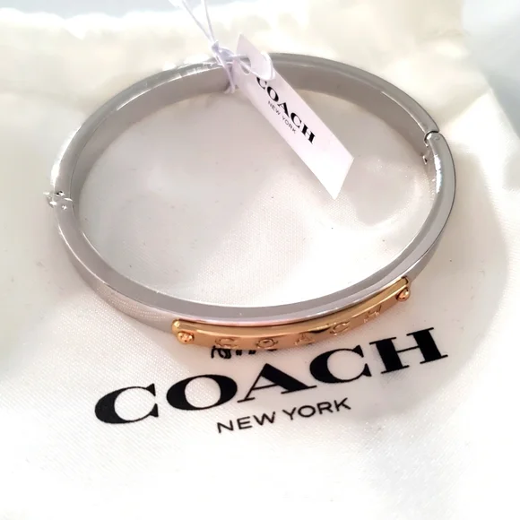 Coach | Jewelry | Coach Silver And Gold Bangle Bracelet  display picture 1